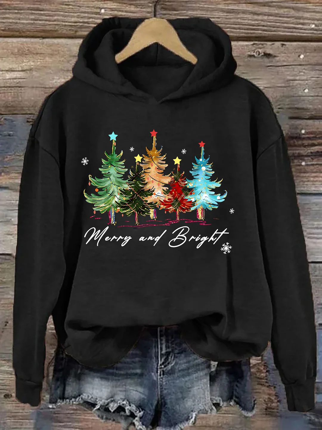 Merry And Bright Trees Hoodie