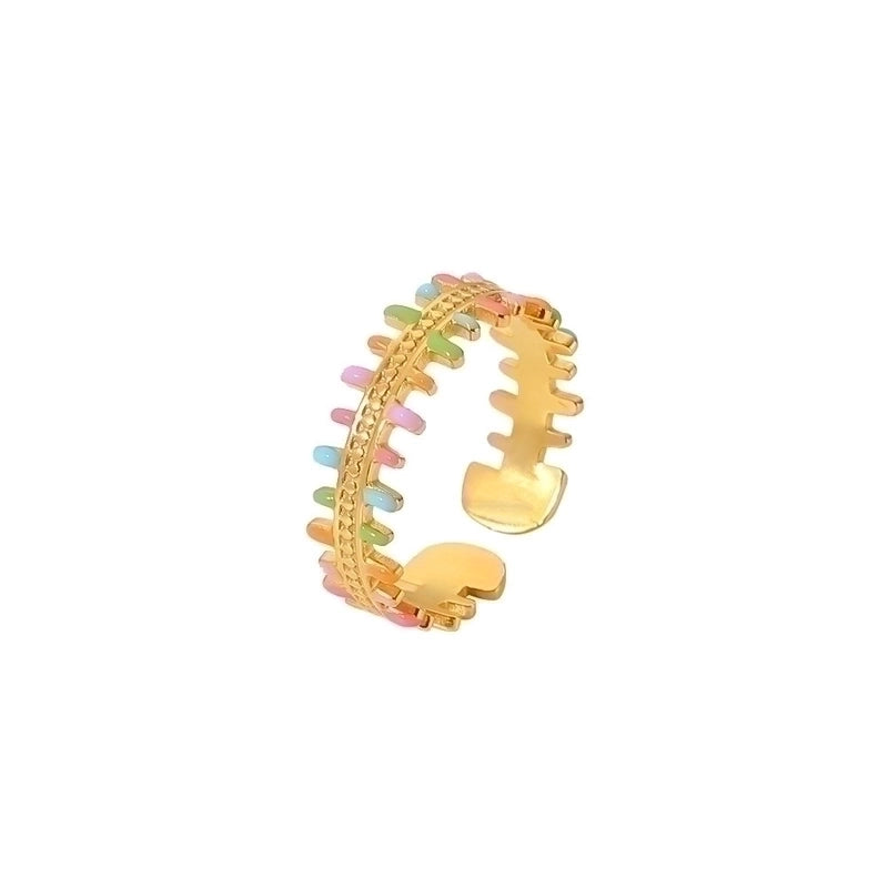 Fashion Geometric Stainless Steel Open Ring Plating Stainless Steel Rings