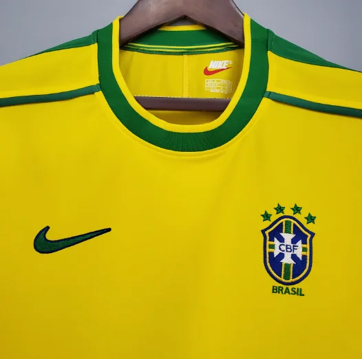 Retro Brazil 1998 home Football shirt Thai Quality