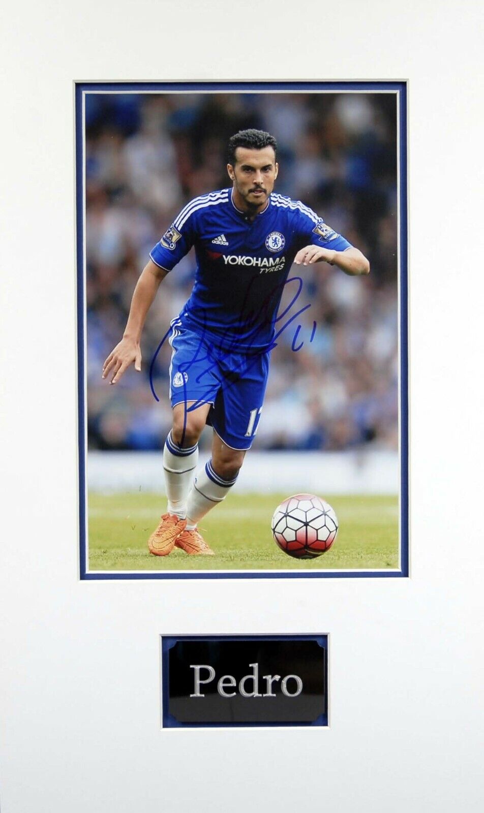 PEDRO Signed & Mounted 12x8 Photo Poster painting 1 AFTAL COA CHELSEA FC Spain Football