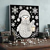 uk.everydayedeals DIY Pearl Painting With Frame - Handmade Self-Adhesive Pearls - Snowman(25*25cm)
