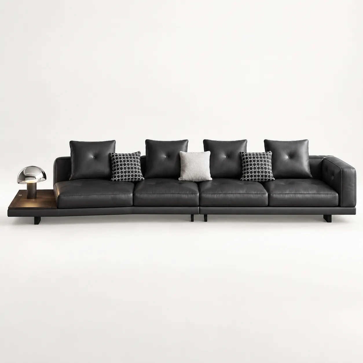 Dylan Platform Sofa - Black - White studio product view