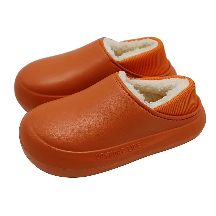 All Wrapped EVA Waterproof Fleece Warm Wear Cotton Slippers
