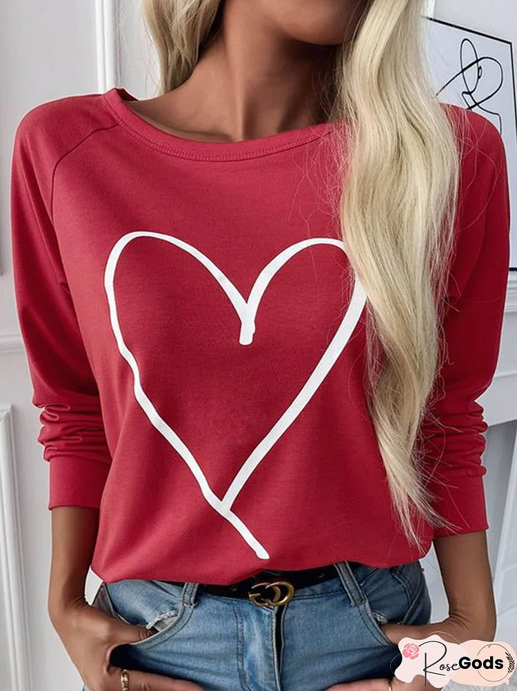 Party Loosen Heart Printed T-Shirt