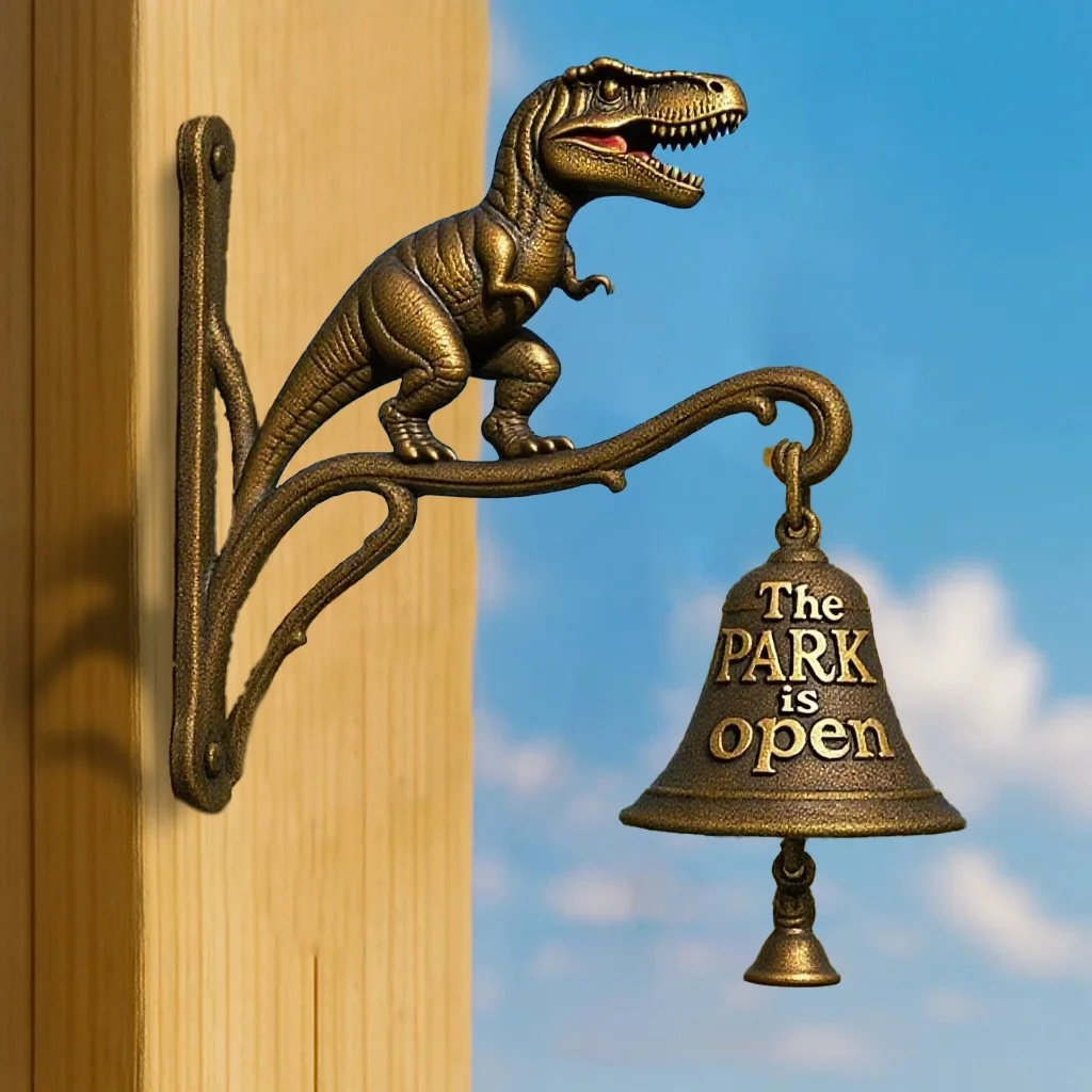The Park is Open Dinosaur Wall Bell