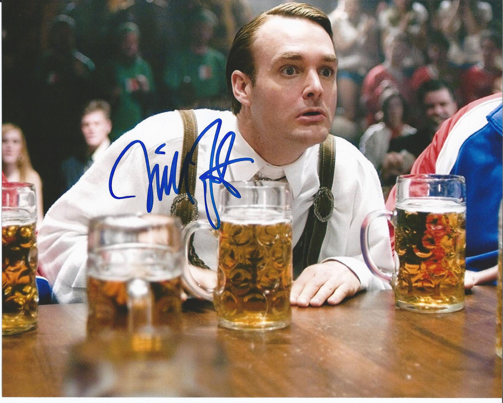 WILL FORTE MACGRUBER SNL HAND SIGNED AUTHENTIC BEERFEST THE WATCH 8X10 Photo Poster painting