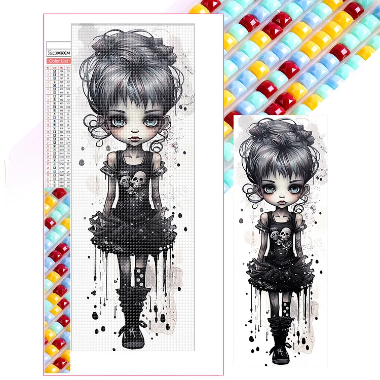 Non-Mainstream Girl 30*80CM (Canvas) Full Square Drill Diamond Painting gbfke