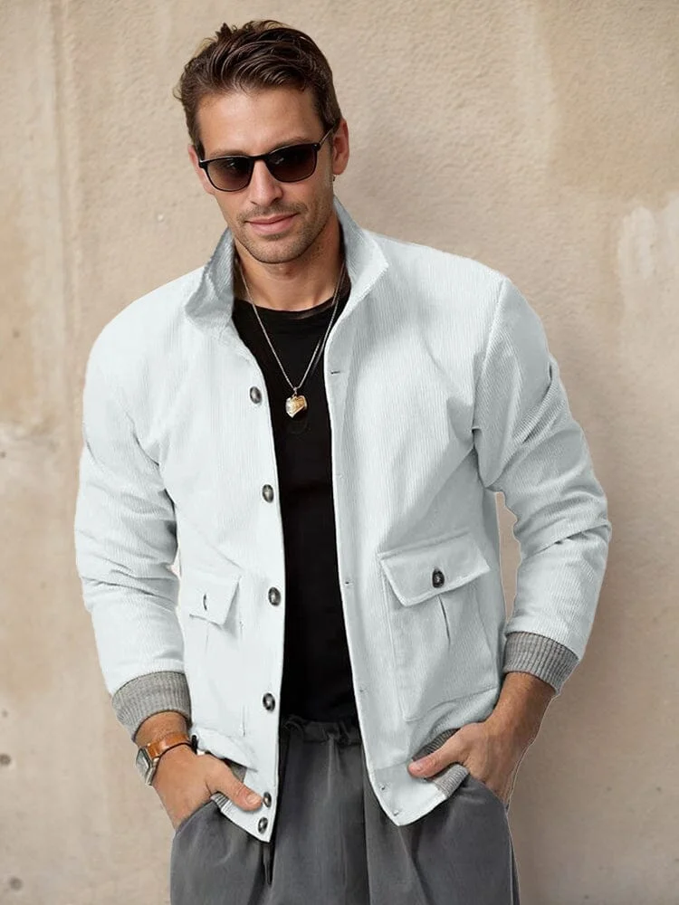 Stylish Casual Corduroy Jacket QueenFunky