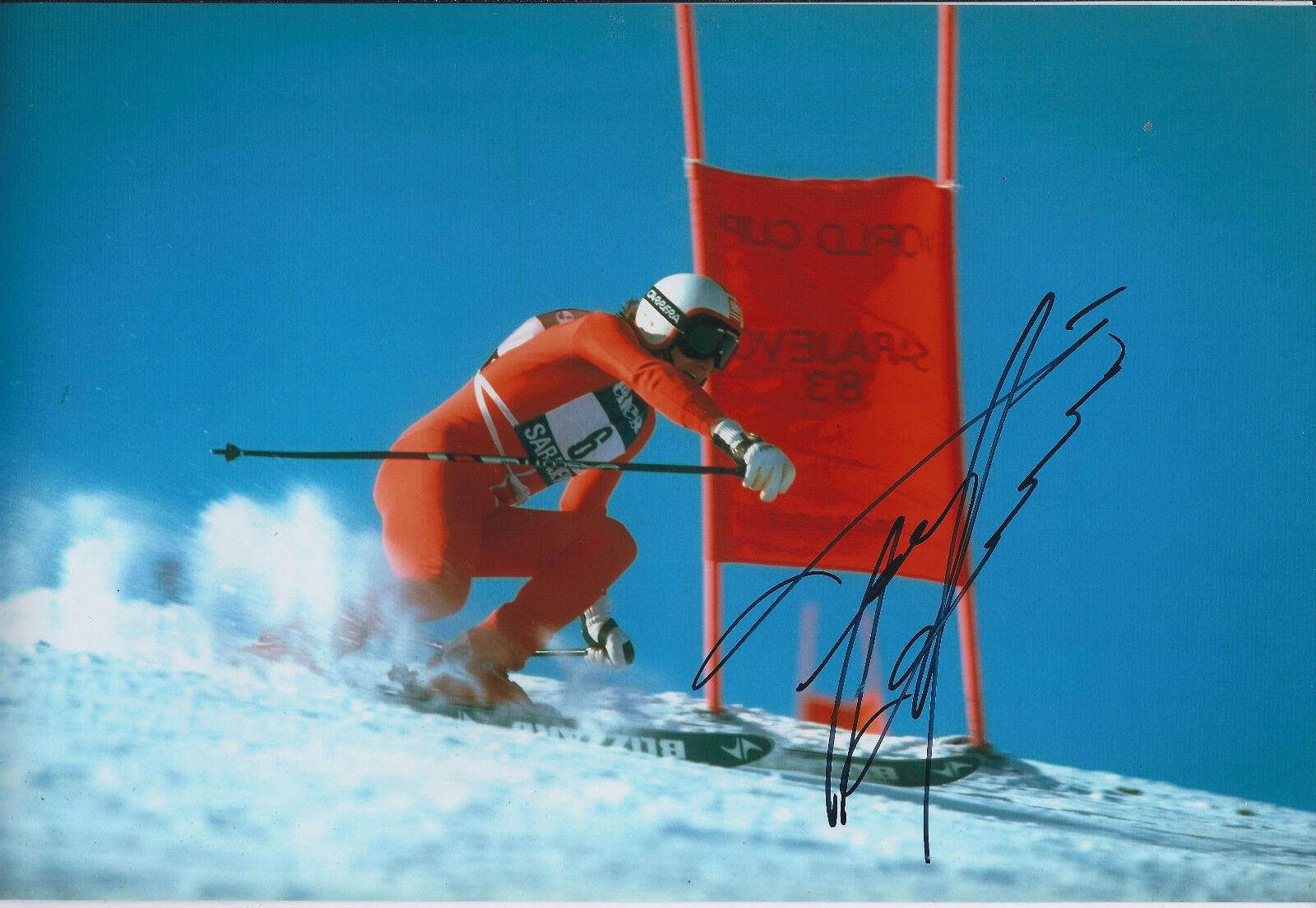 Franz KLAMMER Signed 10x8 Autograph Photo Poster painting AFTAL COA Alpine Ski Downhill Racer