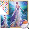 >SALE<5D DIY Full Round Drill Partial AB Diamond Painting Garden Princess Back 45x60cm