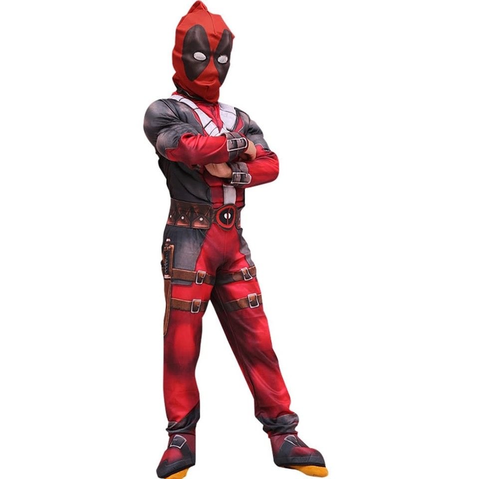 Boys Halloween Cosplay Dead Pool Outfit Costume