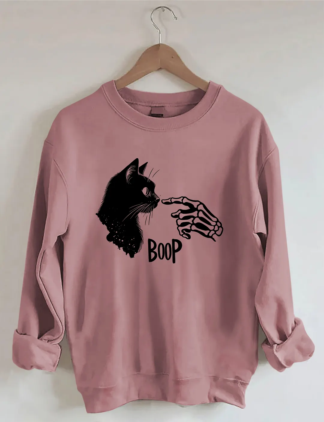 Skeleton Hand Cat Boop Sweatshirt