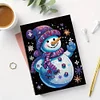 (US Local)Snowman Special Shaped 5D DIY Diamond Art Painting Notebook Kit for Beginners