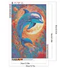 (40*60cm)Dolphin - Full Round Drill Diamond Painting