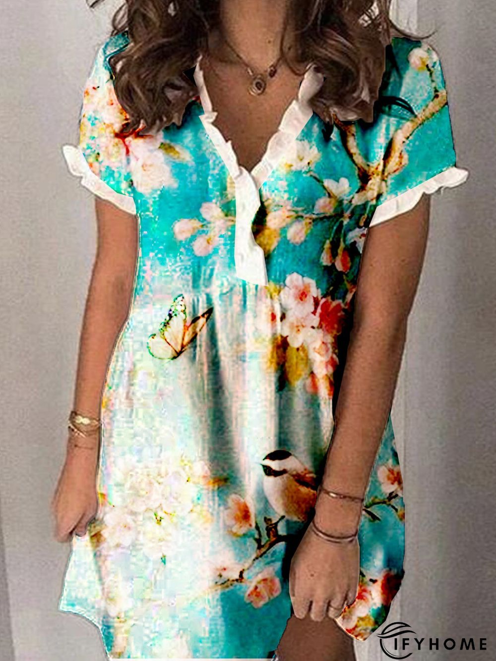 Floral animal print dress | IFYHOME