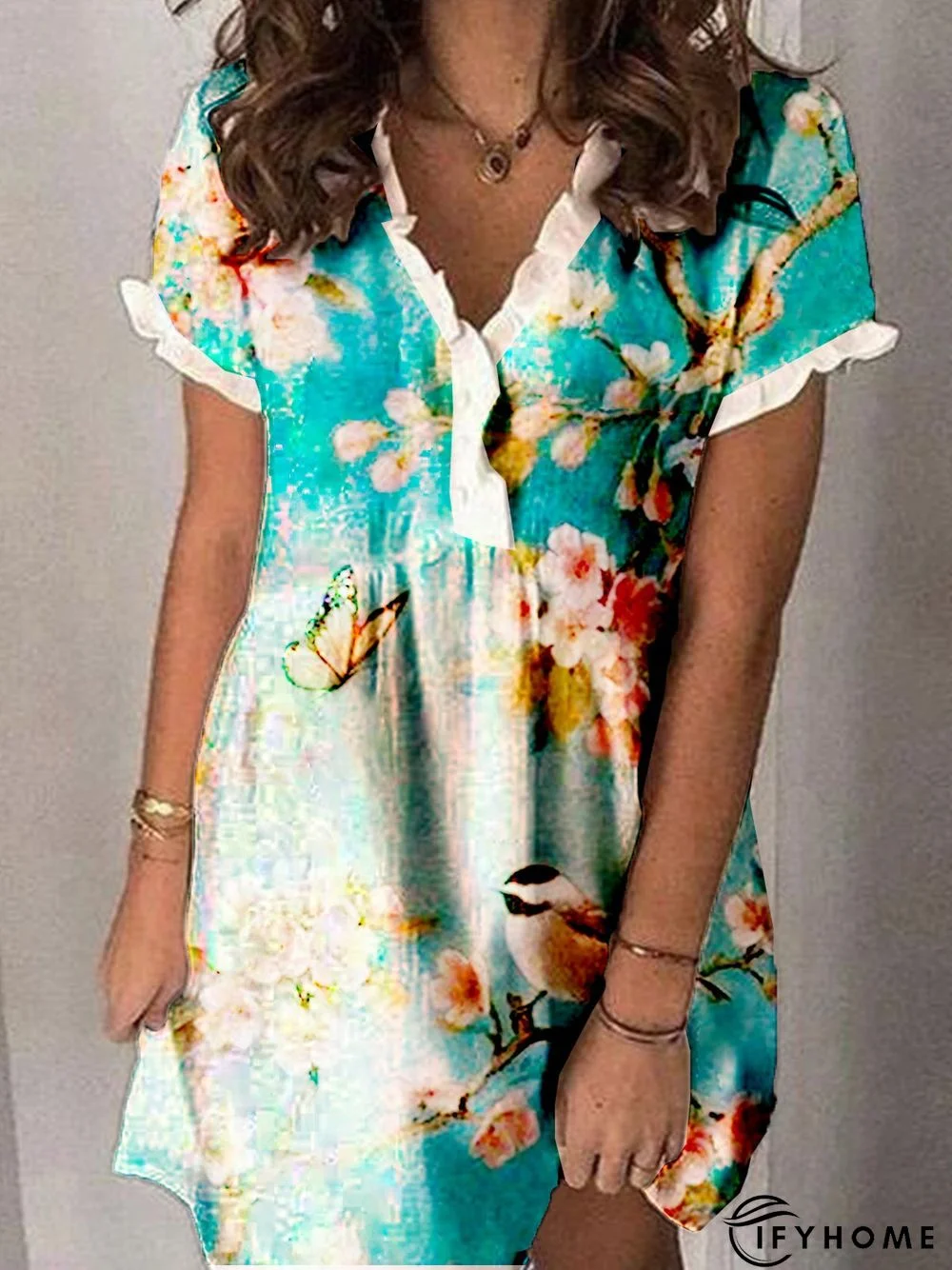 Floral animal print dress | IFYHOME