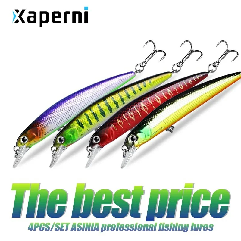 ASINIA Best price 4pcs each set 73mm New 5g Professional Quality Magnetic Lure Small Fish Crank Artificial Lure Tackle