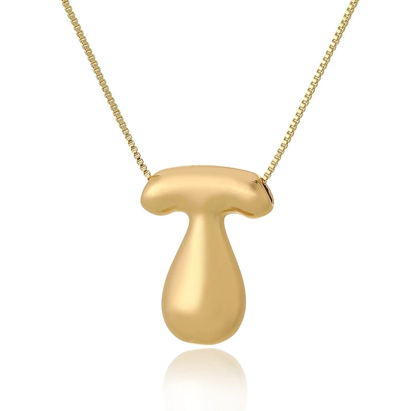 Copper Letter Pendant Necklace