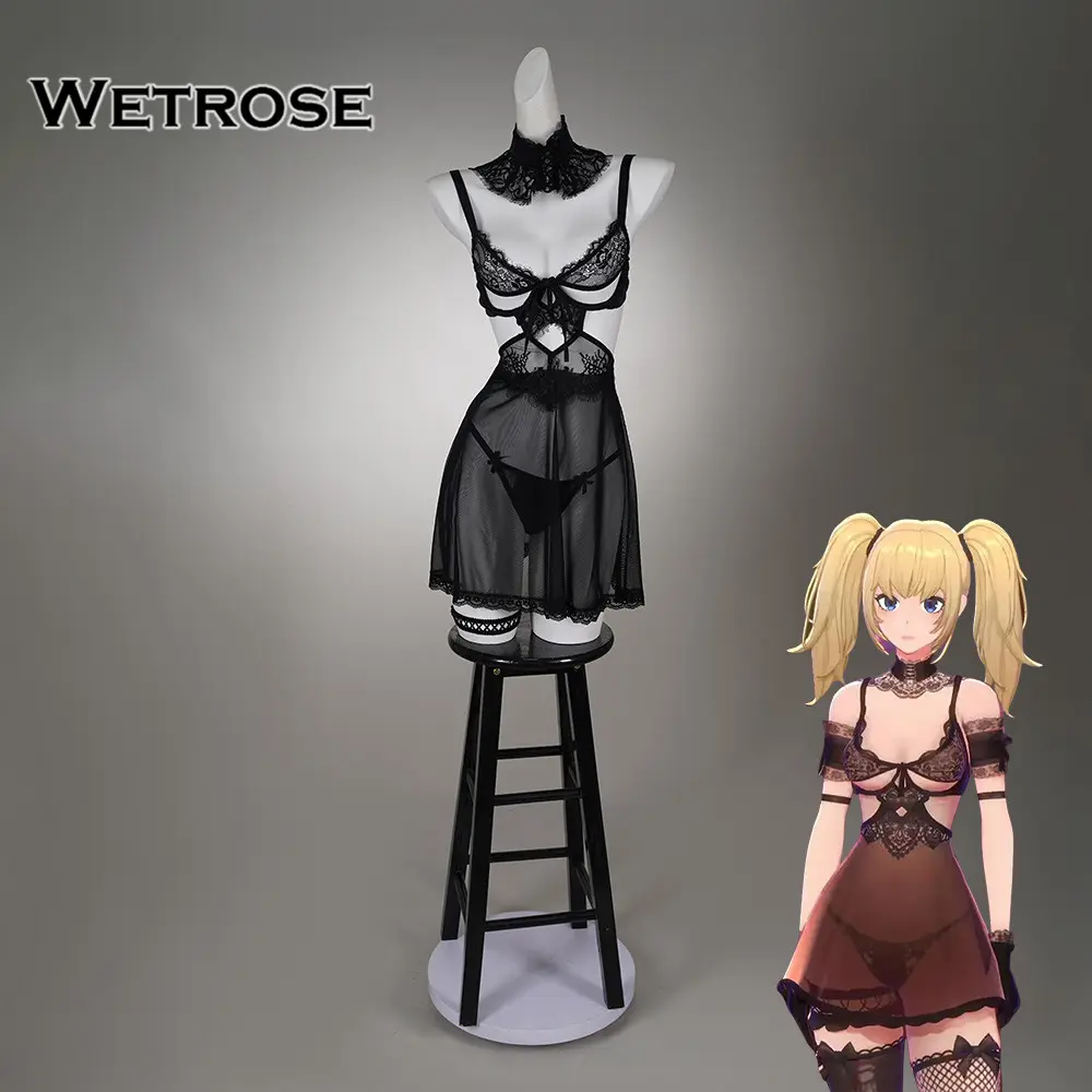 [Wetrose] In Stock Grok Ani GrokAni X AI Girl Friend Cosplay Costume Sexy Lingerie Nightwear Nightdress