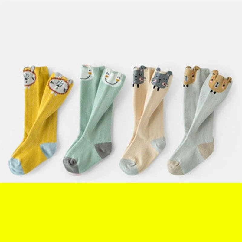 YWHUANSEN 0 to 2 Yrs Animal Baby Knee High Socks Spring Autumn Winter Newborn Leg Warmer For Girls Boys Infants Cotton Long Sock