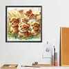 Diamond Painting -DIY Full Round Drill Lion Family(40*40 CM)