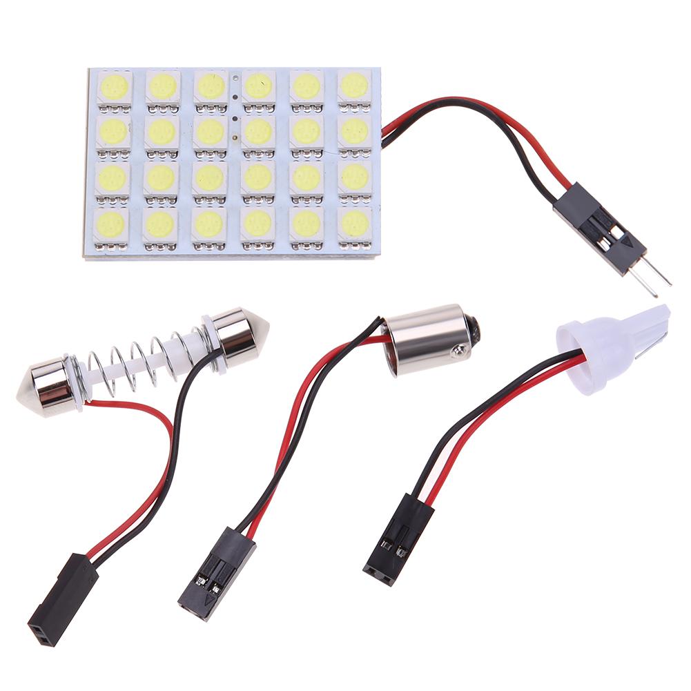 

T10 5050 24SMD LED Panel Car Interior White Light Festoon Dome Lamp Blub, 501 Original