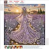 Diamond Painting-DIY Crystal Rhinestone Lavender Girl