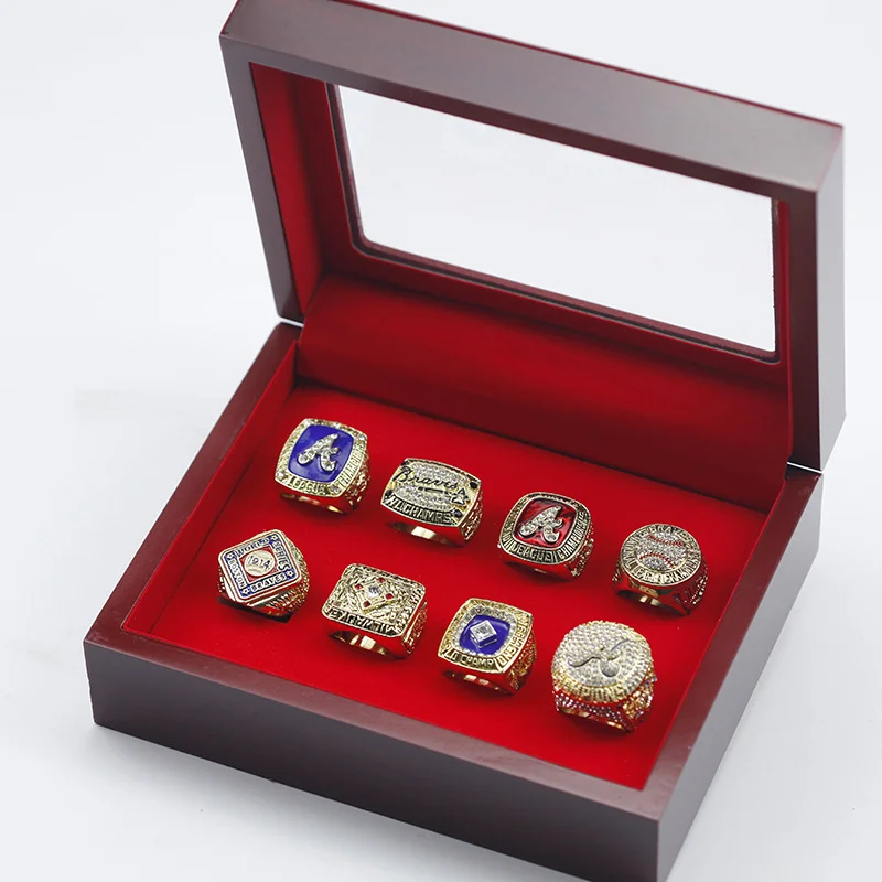 Fans custom-MLB Atlanta Braves Championship Ring Set of 8