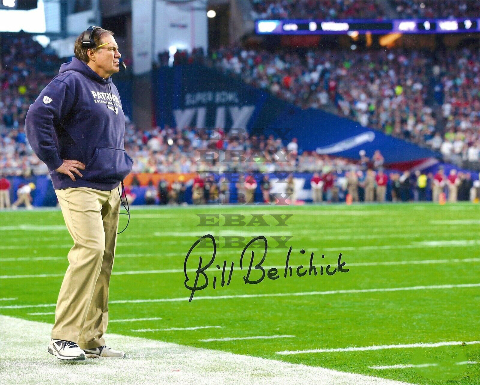 Bill BELICHICK New England Pats Signed 8x10 autographed Photo Poster painting Reprint