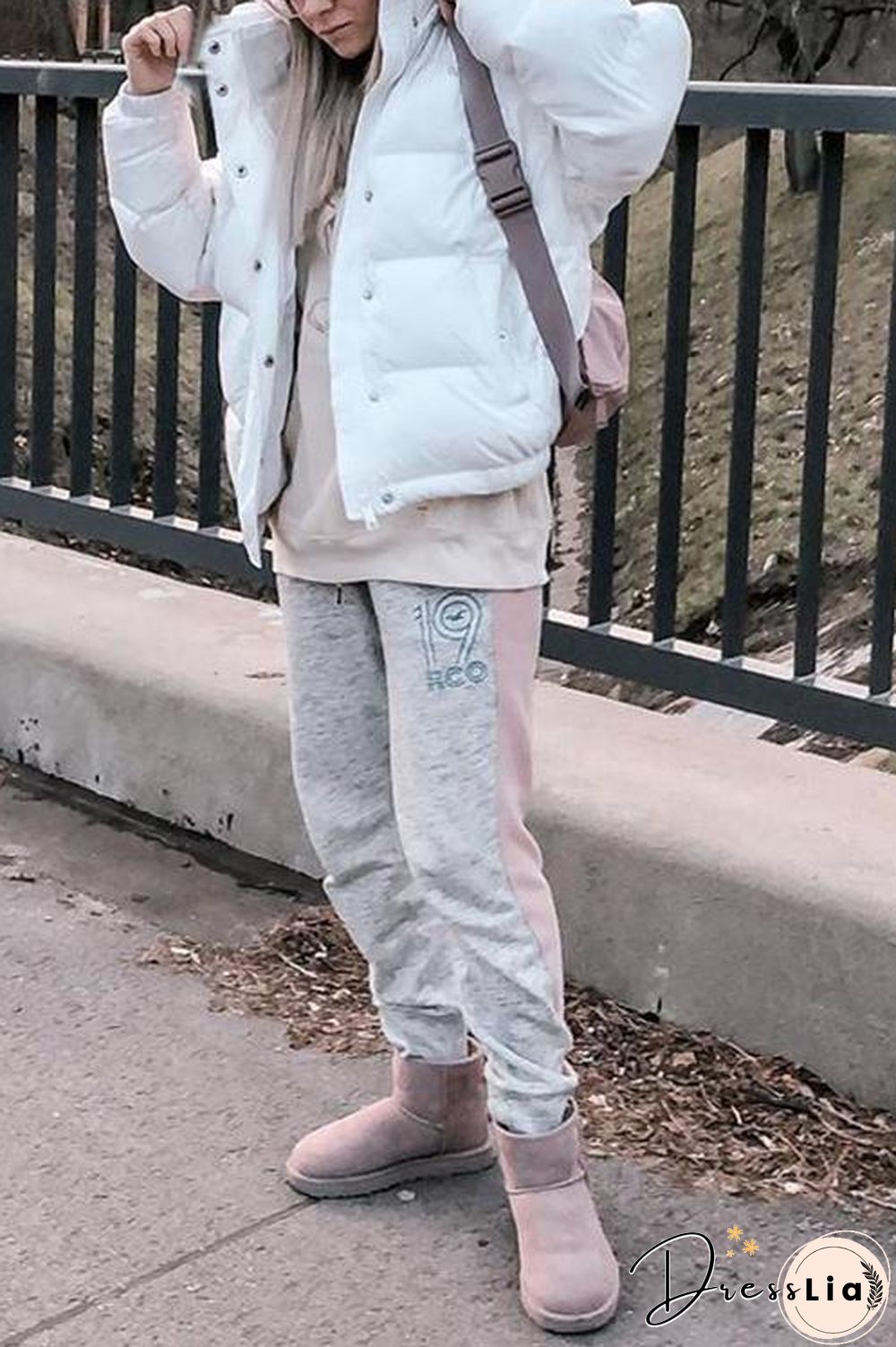 Zipper Button Hooded Coat