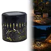 Solar Mandala Lights Outdoor Metal Solar Powered Wall Lamp Decorative Weatherproof Projector Light for Patio Backyard Garden Deck Step Decor