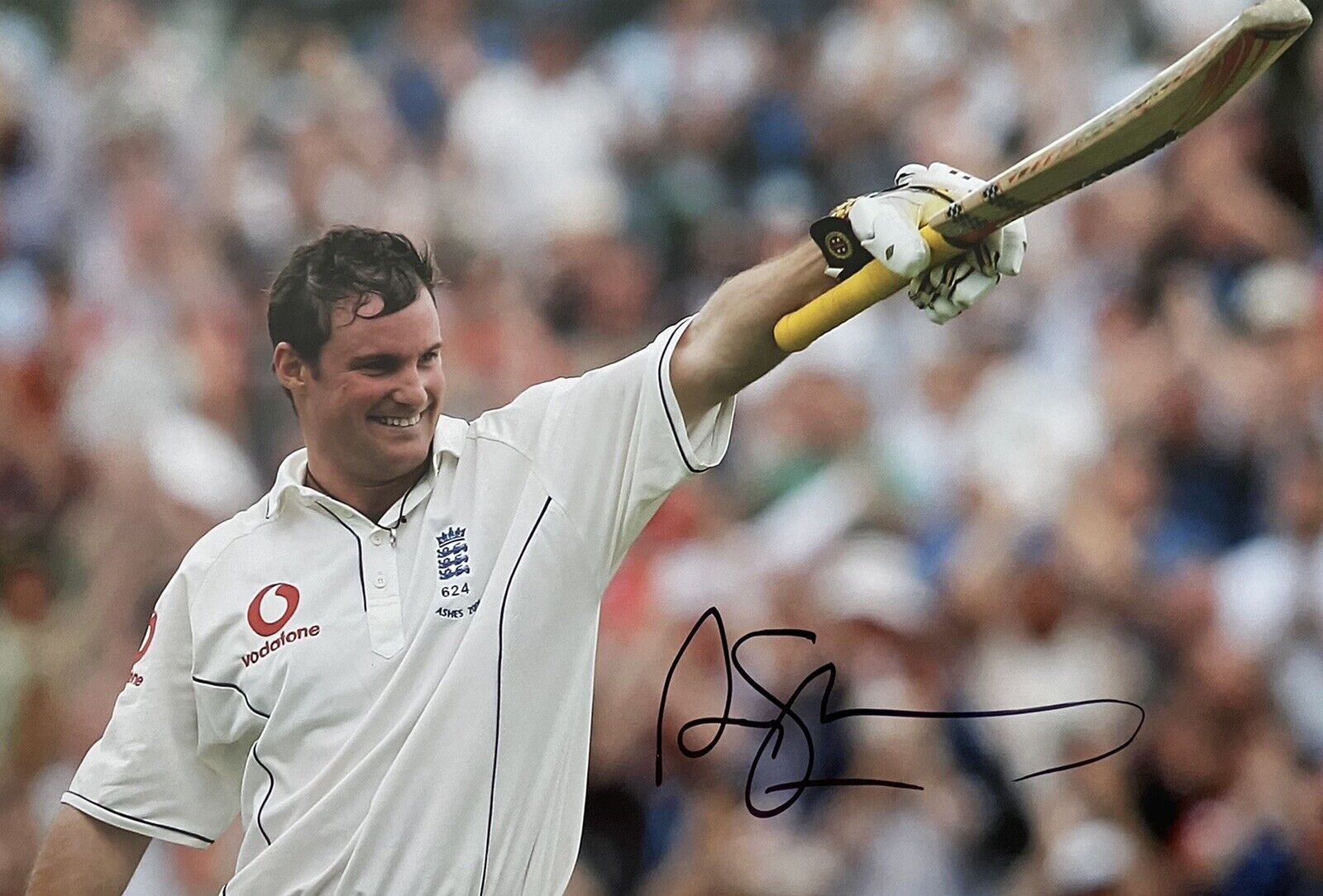 Andrew Strauss Genuine Hand Signed England Cricket 12x8 Photo Poster painting 2