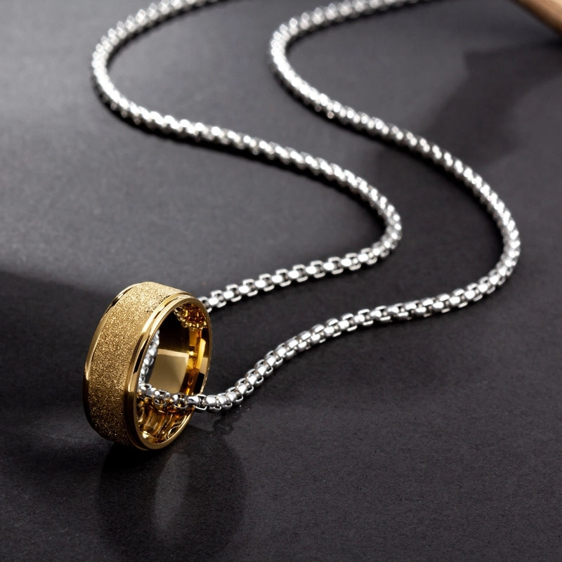 Punk Minimalist Round 201 Stainless Steel Plating Gold Plated Unisex Pendant Necklace