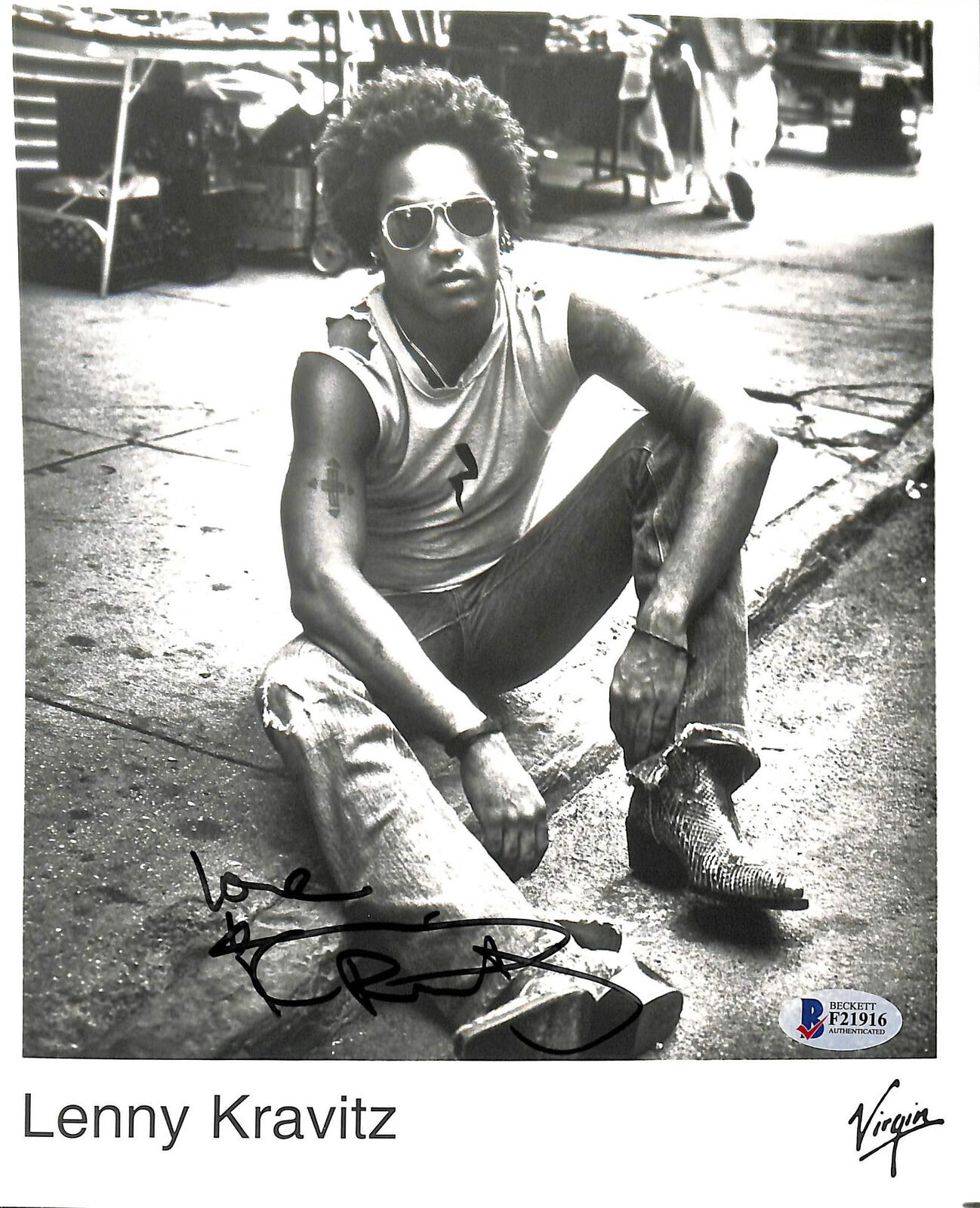 Lenny Kravitz Authentic Signed 8x10 Virgin Music Promotional Photo Poster painting BAS #F21916