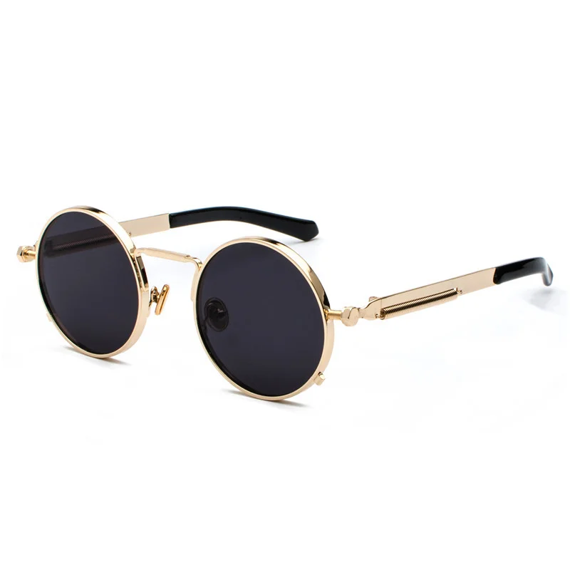 Unisex Trendy Round Framed Punk Sunglasses 