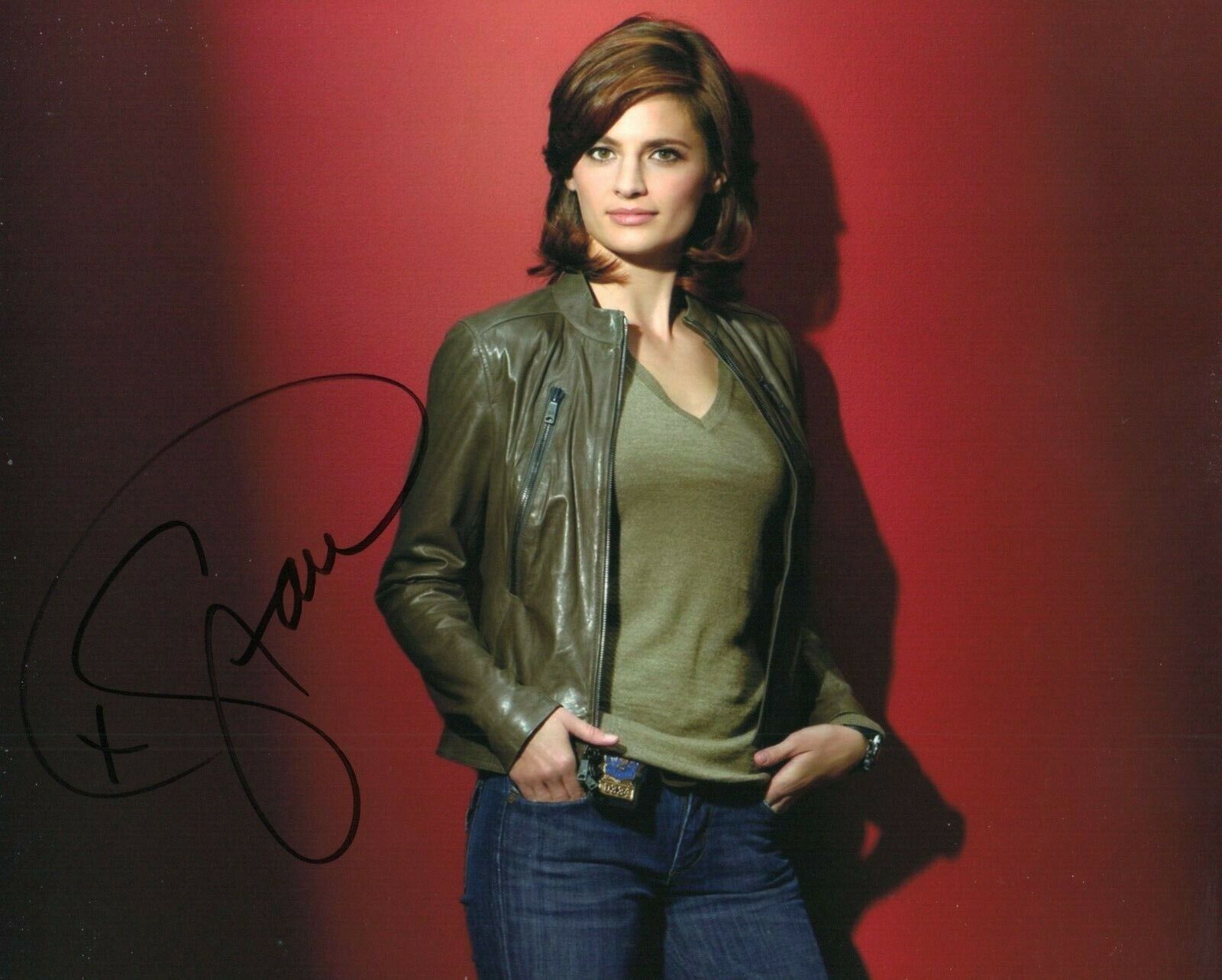 Autographed Stana Katic signed 8 x 10 Photo Poster painting Really Nice