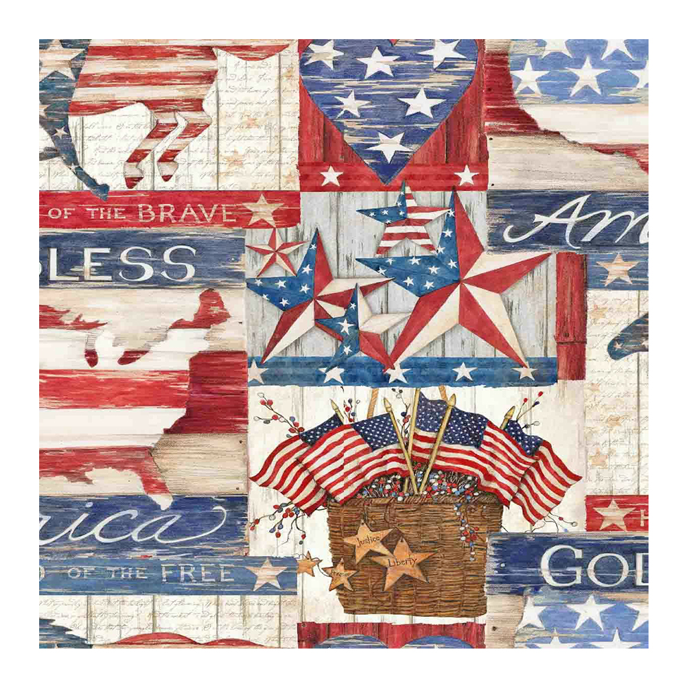

40*40CM - Round Drill Diamond Painting - Flag Collage, 501 Original