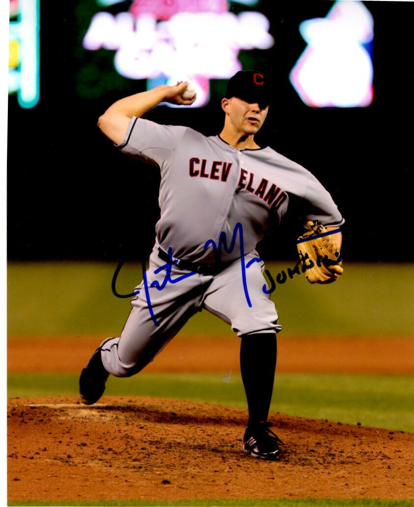 Autographed 8x10 JUSTIN MASTERSON Cleveland Indians Photo Poster painting - COA