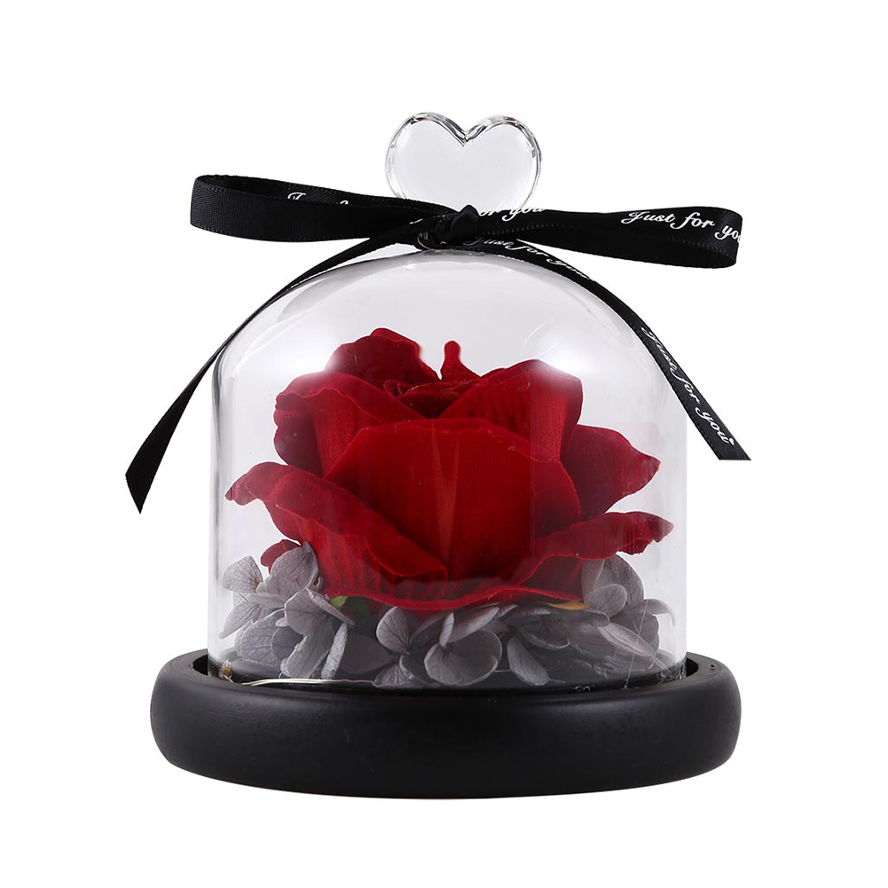 

LED Eternal Rose in Glass Cover Dome Light String Bedroom Bedside Lamp, 501 Original