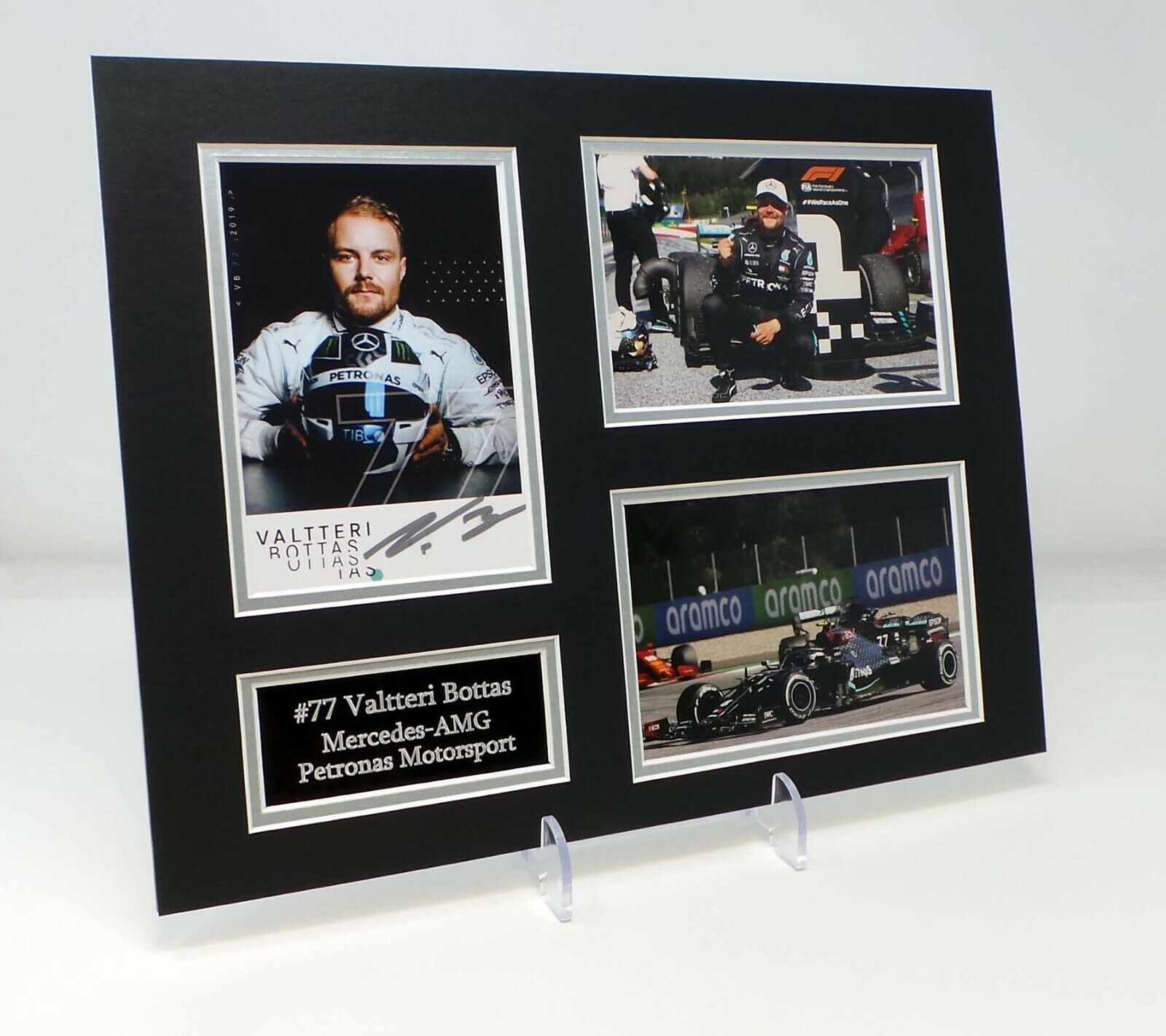 Valtteri BOTTAS Signed Mounted Photo Poster painting Display A AFTAL Mercedes Racing Driver COA