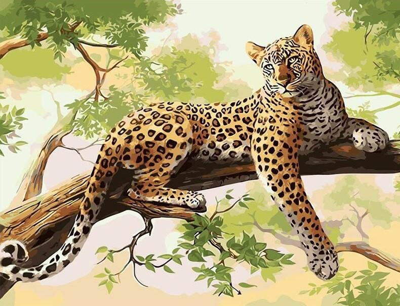 

Wild Leopard – Paint By Numbers - 40*50CM, 501 Original