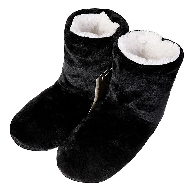 Canrulo High Quality Winter Warm Shoes Skid Soft Bottom Indoor Home Shoes Warm Plush Indoor Boots For Men Women Floors Shoes