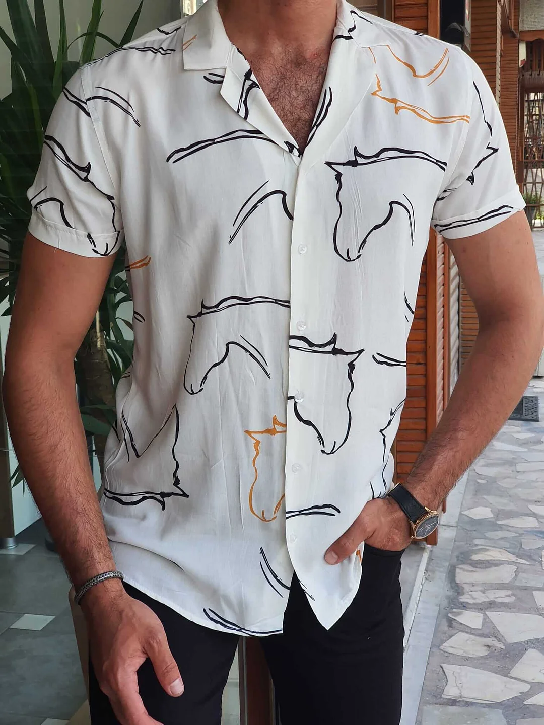Stallion Black & White Shirt