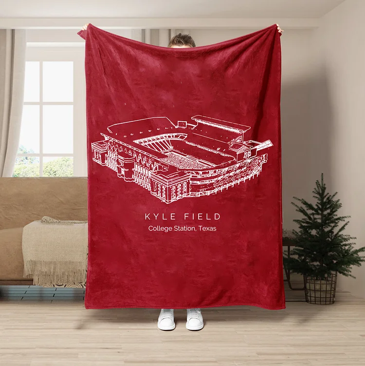 Store TEXAS A&M Hand-made fleece blanket