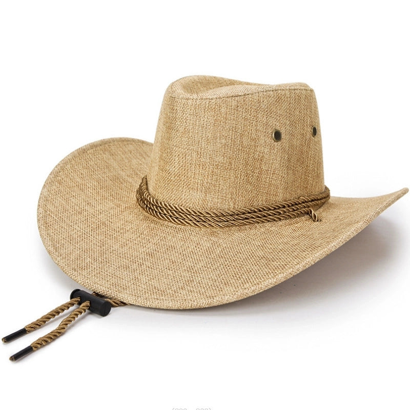Western Denim Hat Men’s Double-sided Suede Large Brim Sun Hat Women’s Riding Hat Grassland United States