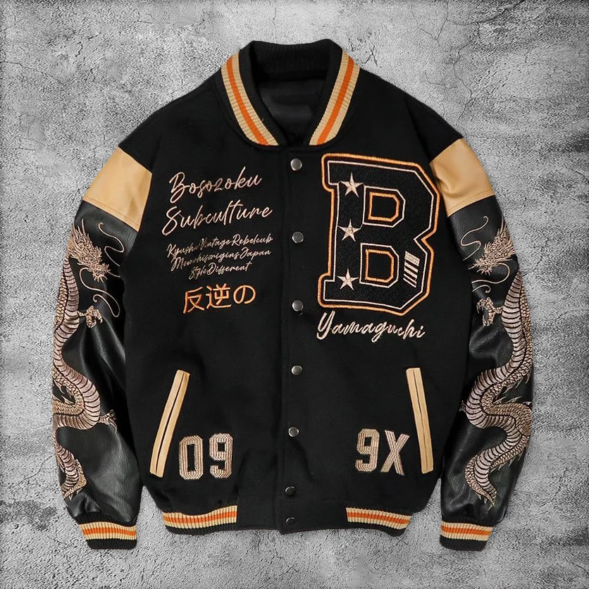 Casual diablo dragon rugby baseball outdoor jacket