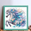 Flower Horse-11CT Stamped Cross Stitch 45*45cm