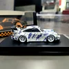1/64 Scale Porsche 993 RWB porcelain pattern Diecast Car Model Toy Gift