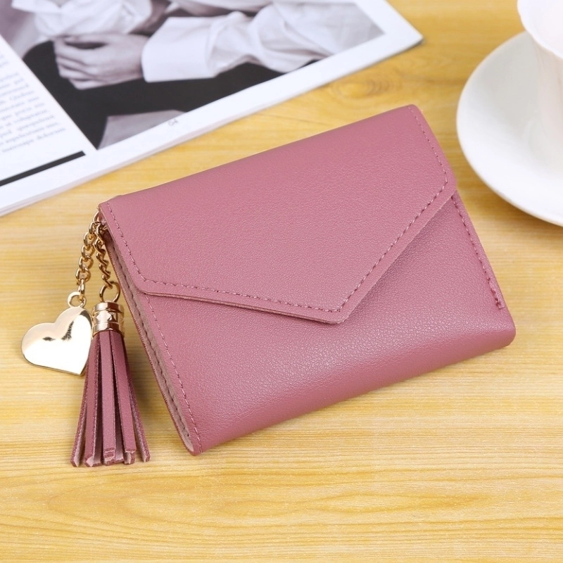 Women’s Solid Color Pu Leather Magnetic Buckle Wallets