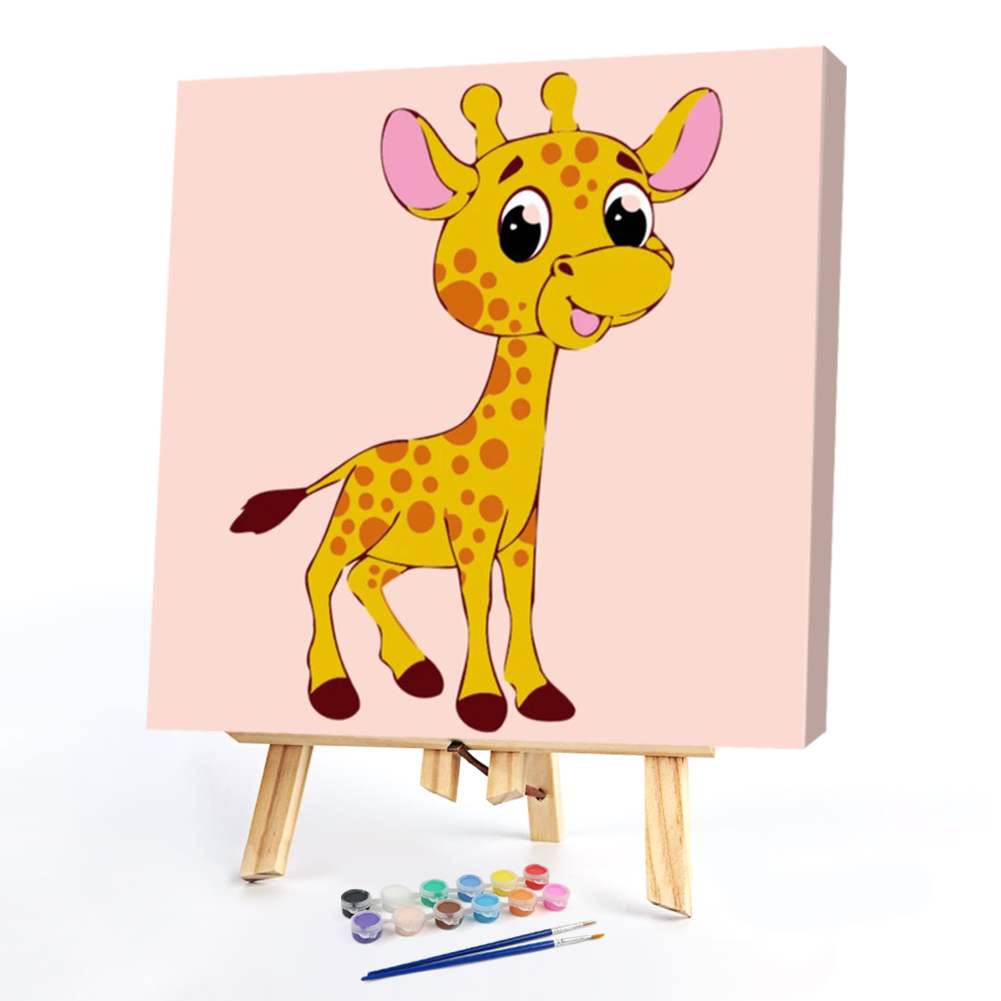 

20*20CM - Paint By Numbers - Cartoon Giraffe, 501 Original